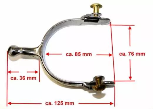 KS Stainless Steel Show Westernsporen Kugelsporen kurz